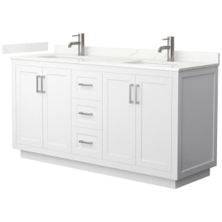 A thumbnail of the Wyndham Collection WCF292966D-QTZ-UNSMXX White / Giotto Quartz Top / Brushed Nickel Hardware