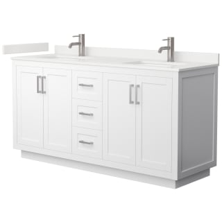 A thumbnail of the Wyndham Collection WCF292966D-QTZ-UNSMXX White / White Quartz Top / Brushed Nickel Hardware