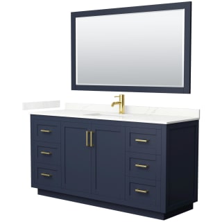A thumbnail of the Wyndham Collection WCF292966S-QTZ-UNSM58 Dark Blue / Giotto Quartz Top / Brushed Gold Hardware