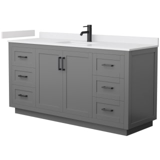 A thumbnail of the Wyndham Collection WCF2929-66S-VCA-MXX Dark Gray / White Cultured Marble Top / Matte Black Hardware