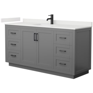 A thumbnail of the Wyndham Collection WCF292966S-QTZ-UNSMXX Dark Gray / White Quartz Top / Matte Black Hardware