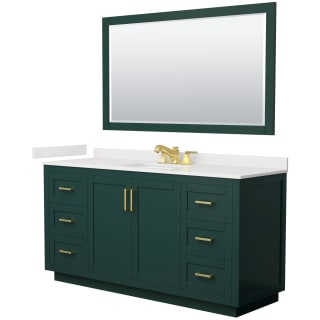 A thumbnail of the Wyndham Collection WCF292966S-QTZ-US3M58 Green / White Quartz Top / Brushed Gold Hardware
