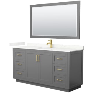 A thumbnail of the Wyndham Collection WCF292966S-QTZ-UNSM58 Dark Gray / Giotto Quartz Top / Brushed Gold Hardware