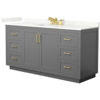 A thumbnail of the Wyndham Collection WCF292966S-QTZ-US3MXX Dark Gray / Giotto Quartz Top / Brushed Gold Hardware