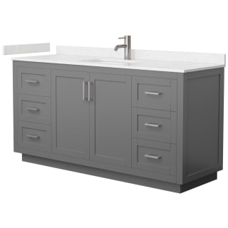 A thumbnail of the Wyndham Collection WCF2929-66S-VCA-MXX Dark Gray / Carrara Cultured Marble Top / Brushed Nickel Hardware