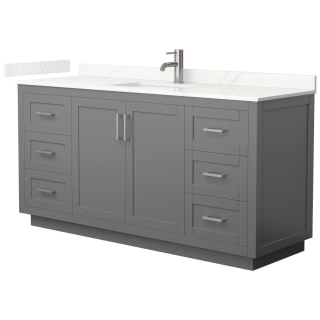 A thumbnail of the Wyndham Collection WCF292966S-QTZ-UNSMXX Dark Gray / Giotto Quartz Top / Brushed Nickel Hardware