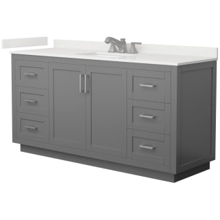 A thumbnail of the Wyndham Collection WCF292966S-QTZ-US3MXX Dark Gray / White Quartz Top / Brushed Nickel Hardware