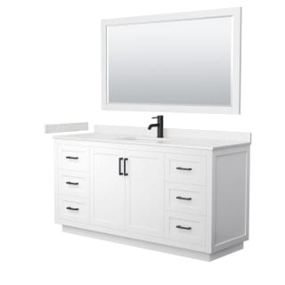 A thumbnail of the Wyndham Collection WCF2929-66S-VCA-M58 White / Carrara Cultured Marble Top / Matte Black Hardware