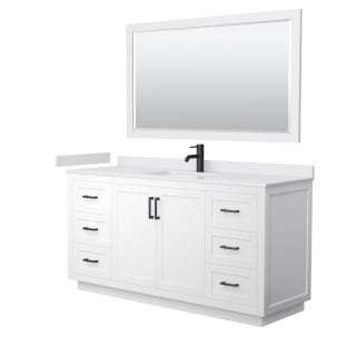 A thumbnail of the Wyndham Collection WCF2929-66S-VCA-M58 White / White Cultured Marble Top / Matte Black Hardware