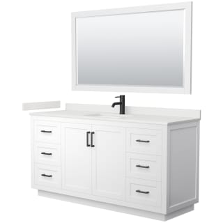 A thumbnail of the Wyndham Collection WCF292966S-QTZ-UNSM58 White / White Quartz Top / Matte Black Hardware