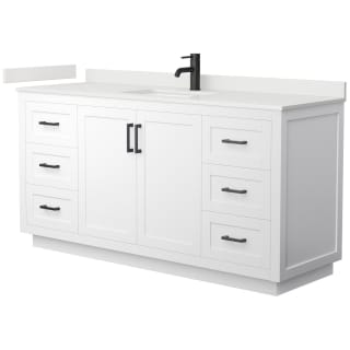 A thumbnail of the Wyndham Collection WCF292966S-QTZ-UNSMXX White / White Quartz Top / Matte Black Hardware