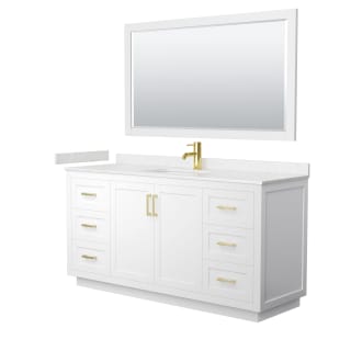 A thumbnail of the Wyndham Collection WCF2929-66S-VCA-M58 White / Carrara Cultured Marble Top / Brushed Gold Hardware