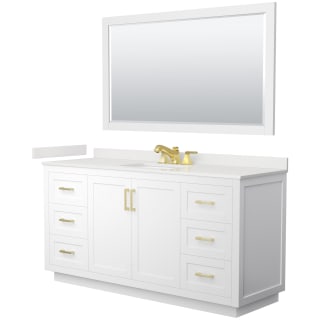 A thumbnail of the Wyndham Collection WCF292966S-QTZ-US3M58 White / White Quartz Top / Brushed Gold Hardware
