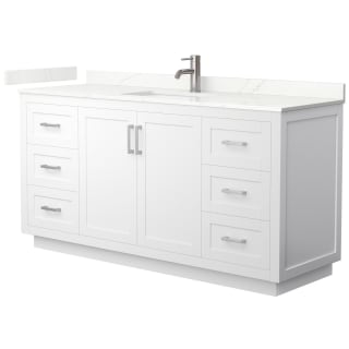 A thumbnail of the Wyndham Collection WCF292966S-QTZ-UNSMXX White / Giotto Quartz Top / Brushed Nickel Hardware