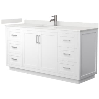 A thumbnail of the Wyndham Collection WCF292966S-QTZ-UNSMXX White / White Quartz Top / Brushed Nickel Hardware