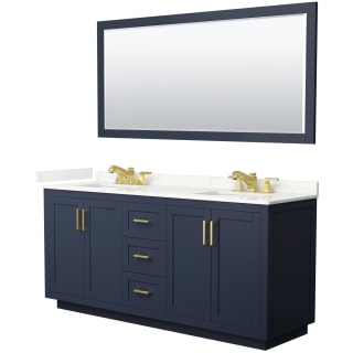 A thumbnail of the Wyndham Collection WCF292972D-QTZ-US3M70 Dark Blue / Giotto Quartz Top / Brushed Gold Hardware
