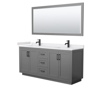 A thumbnail of the Wyndham Collection WCF2929-72D-VCA-M70 Dark Gray / White Cultured Marble Top / Matte Black Hardware