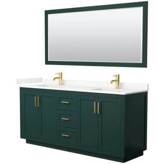 A thumbnail of the Wyndham Collection WCF292972D-QTZ-UNSM70 Green / Giotto Quartz Top / Brushed Gold Hardware