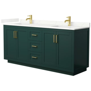 A thumbnail of the Wyndham Collection WCF292972D-QTZ-UNSMXX Green / Giotto Quartz Top / Brushed Gold Hardware