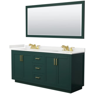 A thumbnail of the Wyndham Collection WCF292972D-QTZ-US3M70 Green / White Quartz Top / Brushed Gold Hardware