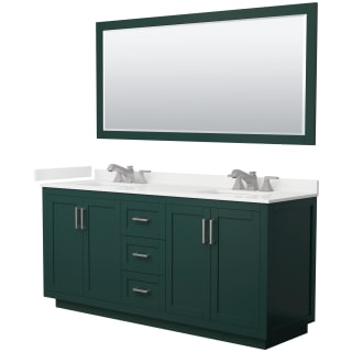 A thumbnail of the Wyndham Collection WCF292972D-QTZ-US3M70 Green / White Quartz Top / Brushed Nickel Hardware