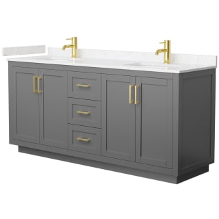 A thumbnail of the Wyndham Collection WCF2929-72D-VCA-MXX Dark Gray / Carrara Cultured Marble Top / Brushed Gold Hardware