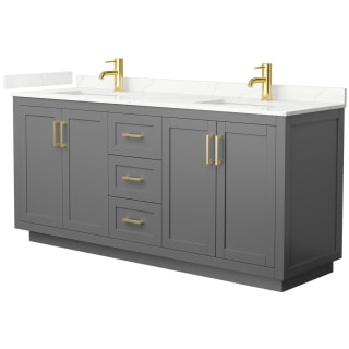 A thumbnail of the Wyndham Collection WCF292972D-QTZ-UNSMXX Dark Gray / Giotto Quartz Top / Brushed Gold Hardware