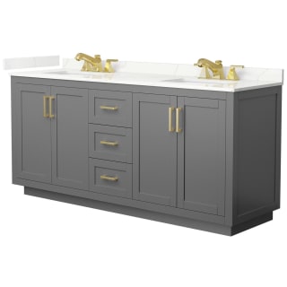 A thumbnail of the Wyndham Collection WCF292972D-QTZ-US3MXX Dark Gray / Giotto Quartz Top / Brushed Gold Hardware