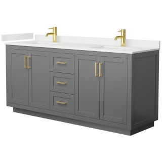 A thumbnail of the Wyndham Collection WCF292972D-QTZ-UNSMXX Dark Gray / White Quartz Top / Brushed Gold Hardware