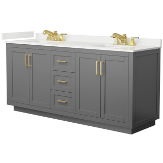 A thumbnail of the Wyndham Collection WCF292972D-QTZ-US3MXX Dark Gray / White Quartz Top / Brushed Gold Hardware