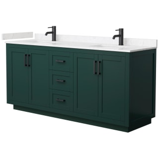 A thumbnail of the Wyndham Collection WCF2929-72D-VCA-MXX Green / Carrara Cultured Marble Top / Matte Black Hardware