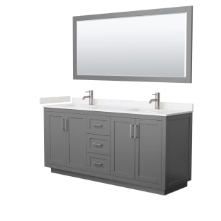 A thumbnail of the Wyndham Collection WCF2929-72D-VCA-M70 Dark Gray / Carrara Cultured Marble Top / Brushed Nickel Hardware