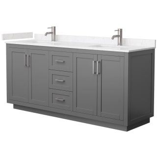 A thumbnail of the Wyndham Collection WCF2929-72D-VCA-MXX Dark Gray / Carrara Cultured Marble Top / Brushed Nickel Hardware