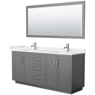 A thumbnail of the Wyndham Collection WCF292972D-QTZ-UNSM70 Dark Gray / White Quartz Top / Brushed Nickel Hardware