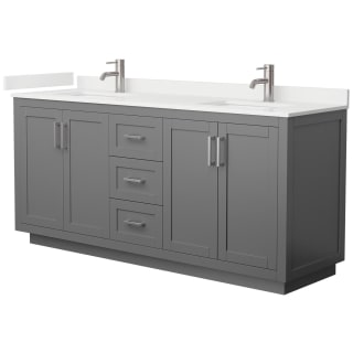 A thumbnail of the Wyndham Collection WCF292972D-QTZ-US3MXX Dark Gray / White Quartz Top / Brushed Nickel Hardware