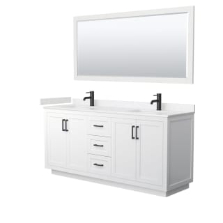A thumbnail of the Wyndham Collection WCF2929-72D-VCA-M70 White / Carrara Cultured Marble Top / Matte Black Hardware