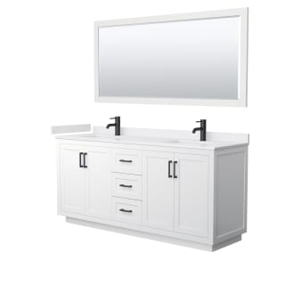 A thumbnail of the Wyndham Collection WCF2929-72D-VCA-M70 White / White Cultured Marble Top / Matte Black Hardware