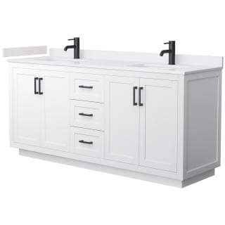 A thumbnail of the Wyndham Collection WCF2929-72D-VCA-MXX White / White Cultured Marble Top / Matte Black Hardware