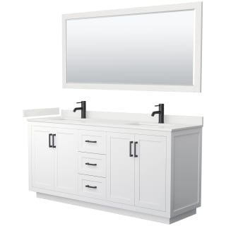 A thumbnail of the Wyndham Collection WCF292972D-QTZ-UNSM70 White / White Quartz Top / Matte Black Hardware