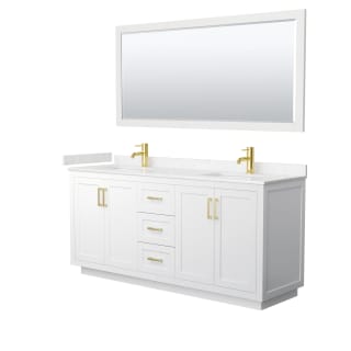 A thumbnail of the Wyndham Collection WCF2929-72D-VCA-M70 White / Carrara Cultured Marble Top / Brushed Gold Hardware
