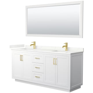 A thumbnail of the Wyndham Collection WCF292972D-QTZ-UNSM70 White / Giotto Quartz Top / Brushed Gold Hardware