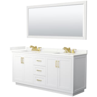 A thumbnail of the Wyndham Collection WCF292972D-QTZ-US3M70 White / Giotto Quartz Top / Brushed Gold Hardware