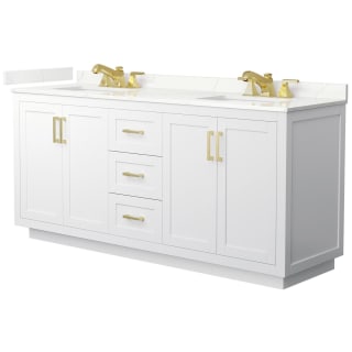 A thumbnail of the Wyndham Collection WCF292972D-QTZ-US3MXX White / Giotto Quartz Top / Brushed Gold Hardware