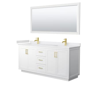 A thumbnail of the Wyndham Collection WCF2929-72D-VCA-M70 White / White Cultured Marble Top / Brushed Gold Hardware