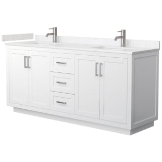 A thumbnail of the Wyndham Collection WCF2929-72D-VCA-MXX White / Carrara Cultured Marble Top / Brushed Nickel Hardware