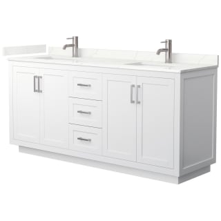 A thumbnail of the Wyndham Collection WCF292972D-QTZ-UNSMXX White / Giotto Quartz Top / Brushed Nickel Hardware