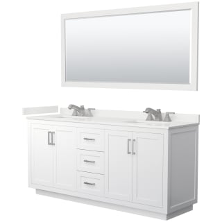 A thumbnail of the Wyndham Collection WCF292972D-QTZ-US3M70 White / White Quartz Top / Brushed Nickel Hardware