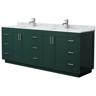 A thumbnail of the Wyndham Collection WCF2929-84D-NAT-MXX Green / White Carrara Marble Top / Brushed Nickel Hardware