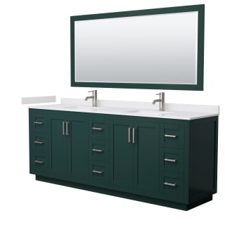 A thumbnail of the Wyndham Collection WCF2929-84D-VCA-M70 Green / White Cultured Marble Top / Brushed Nickel Hardware
