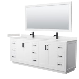 A thumbnail of the Wyndham Collection WCF2929-84D-VCA-M70 White / Carrara Cultured Marble Top / Matte Black Hardware